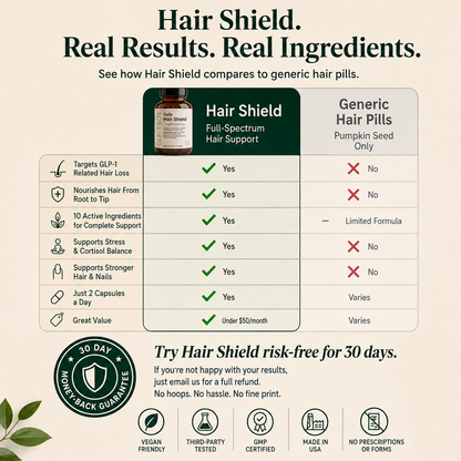 GLP-1 SOS™ Hair Shield — Keep the Weight Loss AND Your Hair | 3-in-1 Defense for the GLP-1 Shed