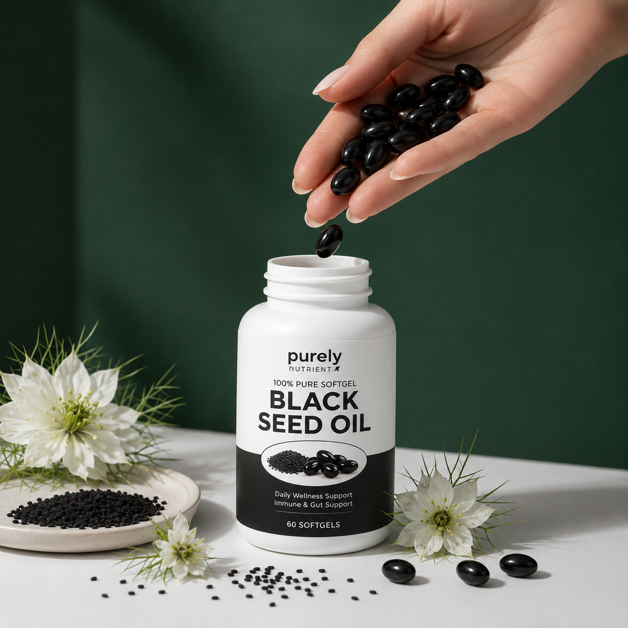 Purely Nutrient Ethiopian Black Seed Oil