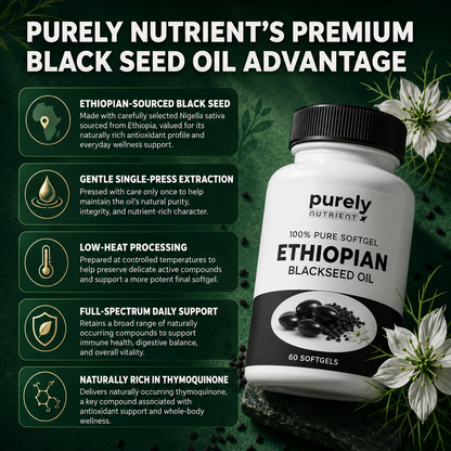 Purely Nutrient Ethiopian Black Seed Oil